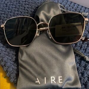 AIRE Square Sunglasses with Black Lenses